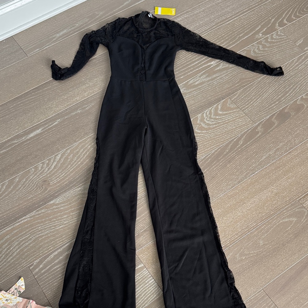ASOS Petite Black Lace Jumpsuit